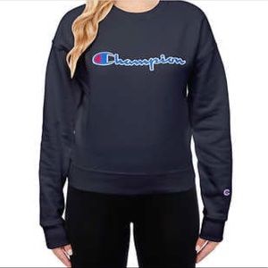 Women’s Champion Crewneck Navy Blue Sweatshirt